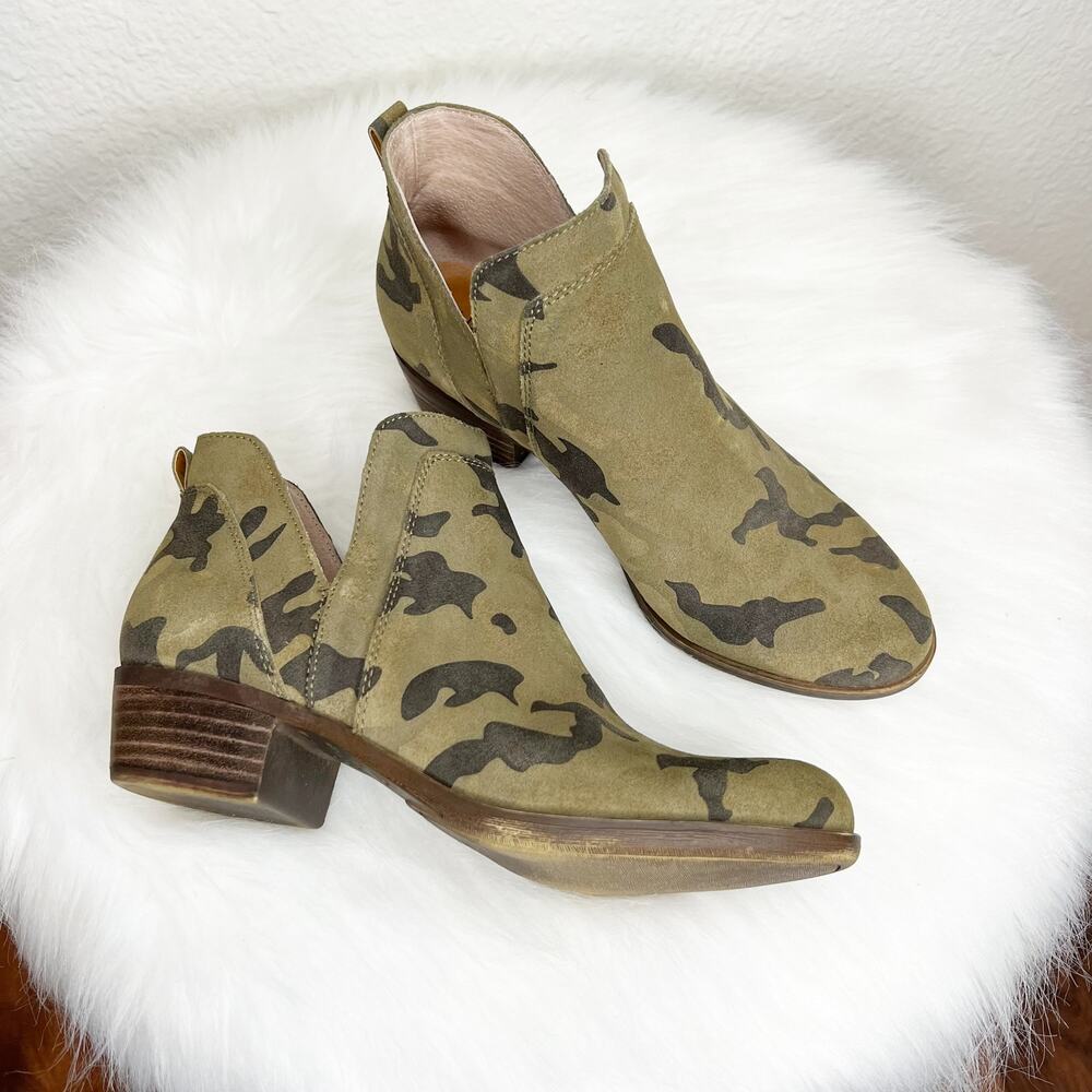 Lucky Brand Bebhina Camo Print Bootie 7 NEW